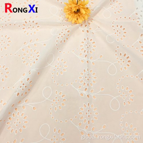 Soft Cotton Fabric Lace Fabric Wholesale Cotton Embroidery Eyelet Cotton Fabric Factory